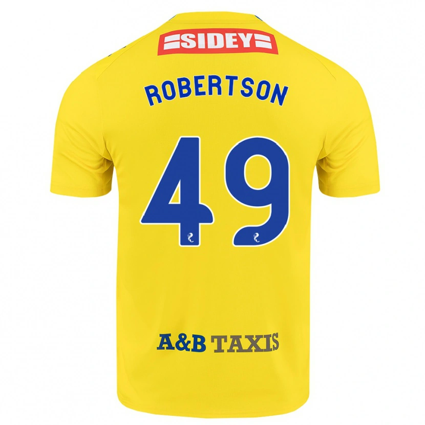 Danxen Niño Camiseta Jack Robertson #49 Amarillo Azul Negro 2ª Equipación 2026/27 La Camisa