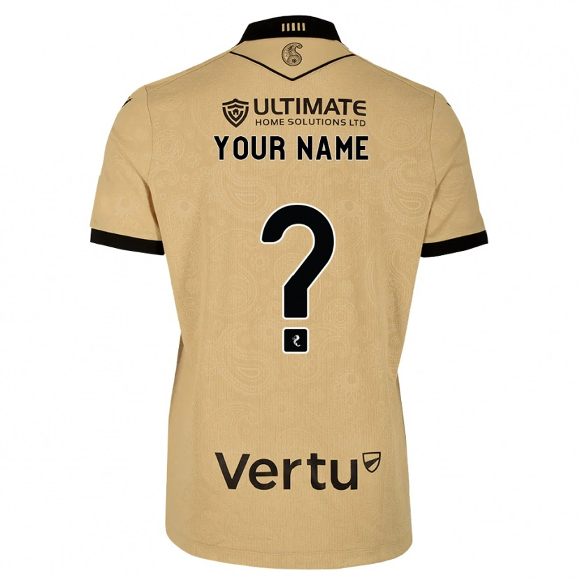 Danxen Niño Camiseta Su Nombre #0 Madera De Burlón Negro 2ª Equipación 2026/27 La Camisa