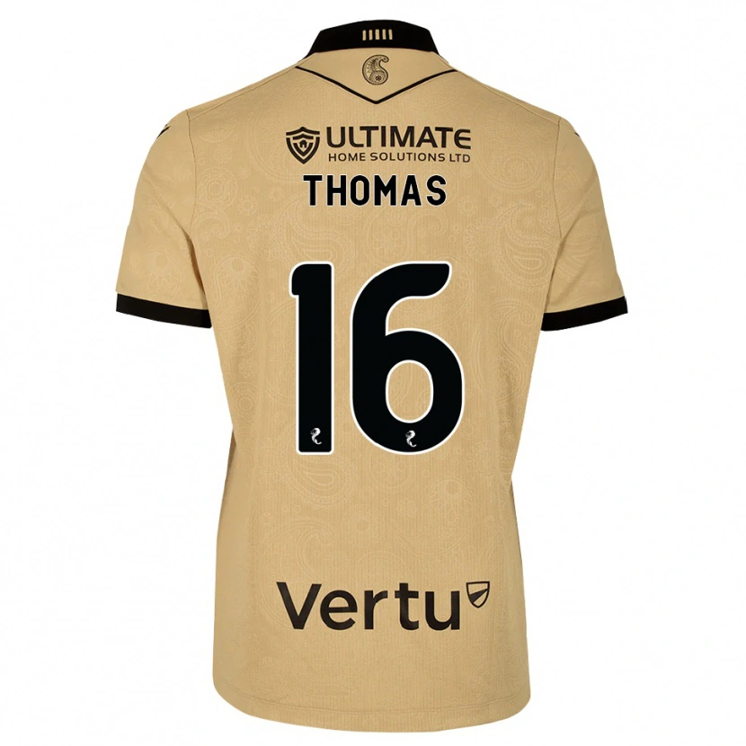 Danxen Niño Camiseta Luke Thomas #16 Madera De Burlón Negro 2ª Equipación 2026/27 La Camisa