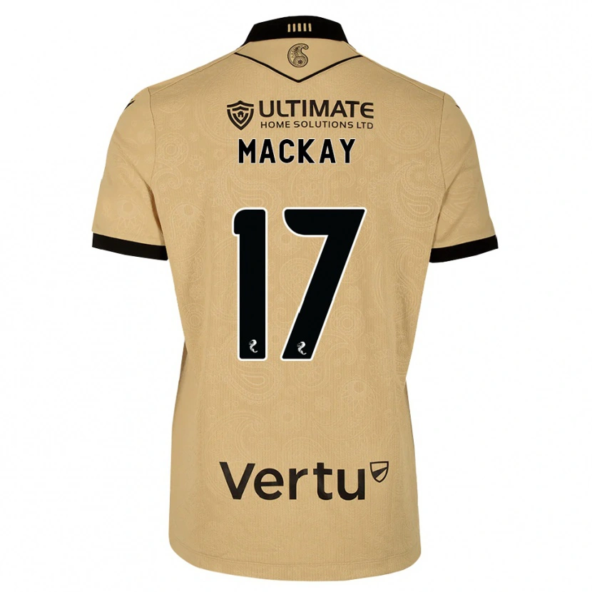 Danxen Niño Camiseta Rory Mackay #17 Madera De Burlón Negro 2ª Equipación 2026/27 La Camisa