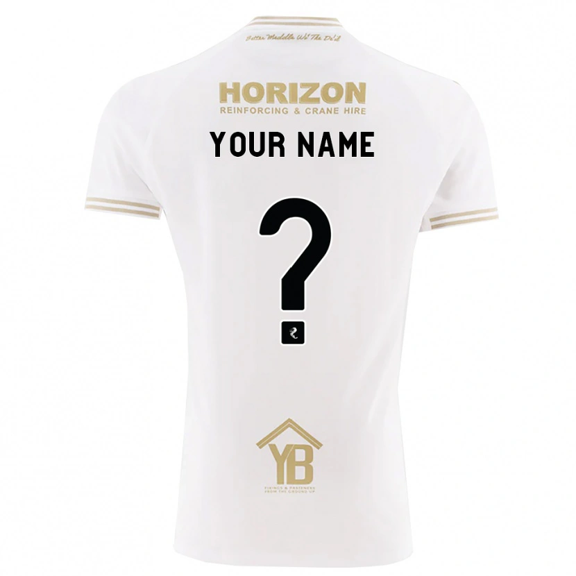 Danxen Niño Camiseta Su Nombre #0 Trigo Blanco 2ª Equipación 2026/27 La Camisa