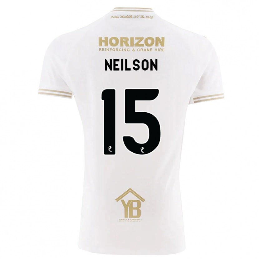 Danxen Niño Camiseta Lewis Neilson #15 Trigo Blanco 2ª Equipación 2026/27 La Camisa