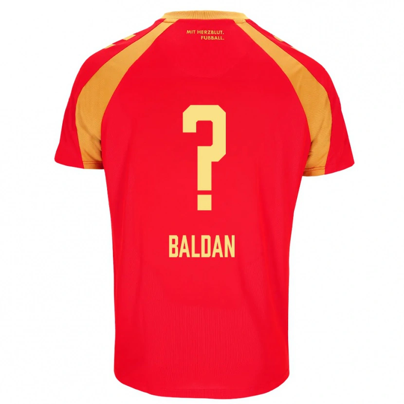 Danxen Niño Camiseta Ziya Baldan #0 Rojo Naranja Negro 2ª Equipación 2026/27 La Camisa
