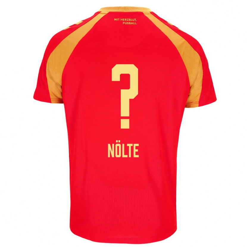 Danxen Niño Camiseta Jannik Nölte #0 Rojo Naranja Negro 2ª Equipación 2026/27 La Camisa