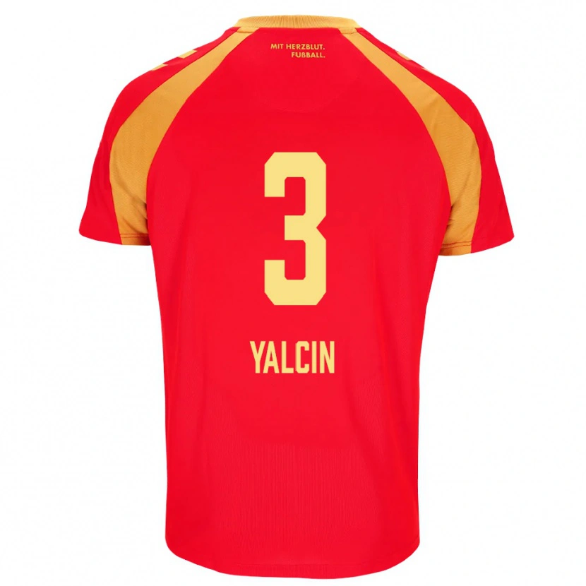 Danxen Niño Camiseta Kerem Yalcin #3 Rojo Naranja Negro 2ª Equipación 2026/27 La Camisa