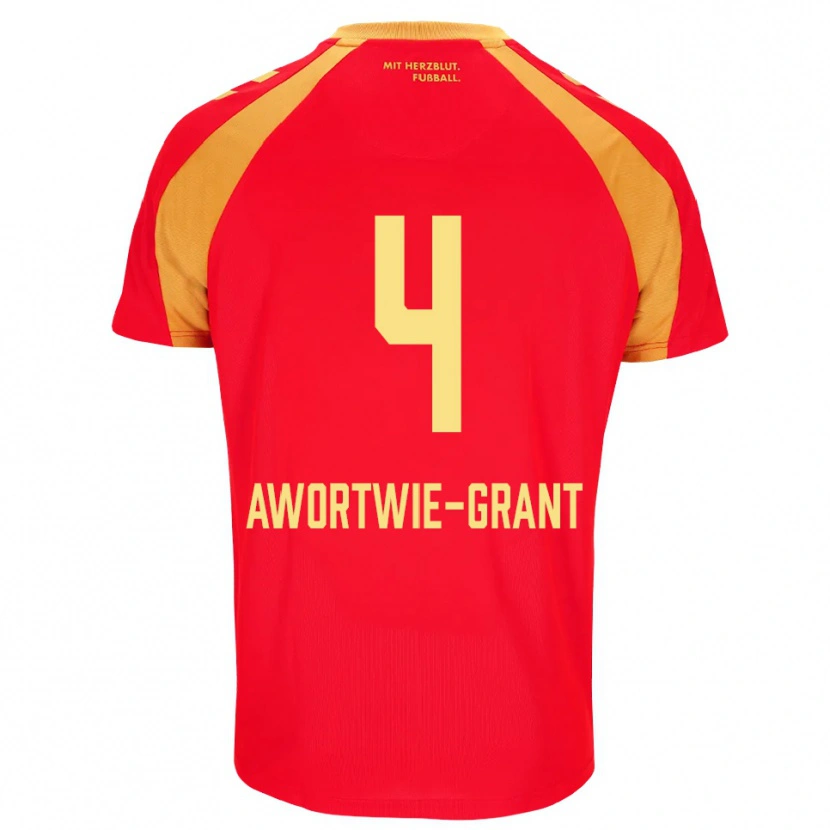 Danxen Niño Camiseta Nyamekye Awortwie-Grant #4 Rojo Naranja Negro 2ª Equipación 2026/27 La Camisa