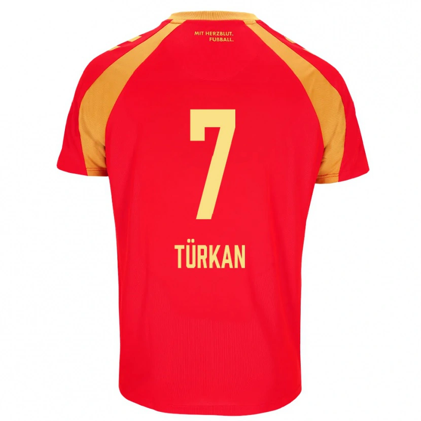 Danxen Niño Camiseta Semih Türkan #7 Rojo Naranja Negro 2ª Equipación 2026/27 La Camisa