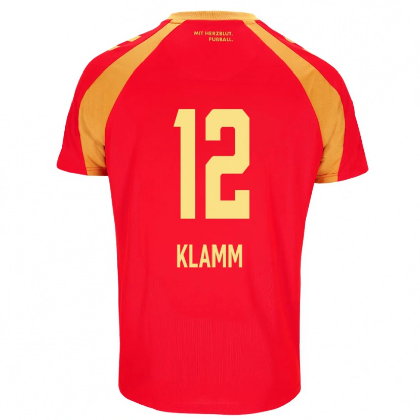 Danxen Niño Camiseta Felix Klamm #12 Rojo Naranja Negro 2ª Equipación 2026/27 La Camisa
