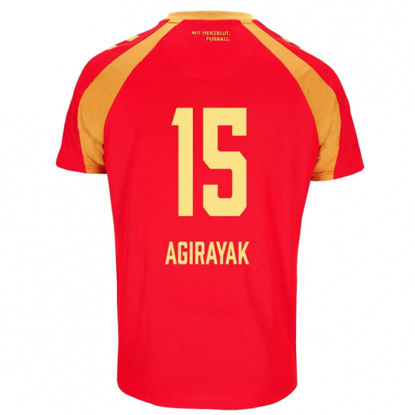 Danxen Niño Camiseta Cihan Agirayak #15 Rojo Naranja Negro 2ª Equipación 2026/27 La Camisa