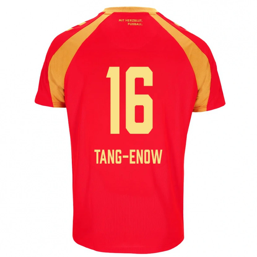 Danxen Niño Camiseta Jason Tang-Enow #16 Rojo Naranja Negro 2ª Equipación 2026/27 La Camisa