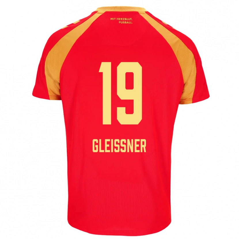 Danxen Niño Camiseta Kevin Gleissner #19 Rojo Naranja Negro 2ª Equipación 2026/27 La Camisa