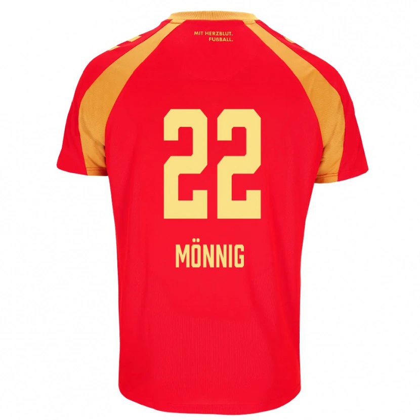 Danxen Niño Camiseta Marlon Mönnig #22 Rojo Naranja Negro 2ª Equipación 2026/27 La Camisa