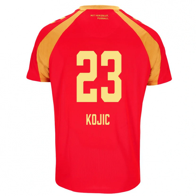 Danxen Niño Camiseta Stanko Kojic #23 Rojo Naranja Negro 2ª Equipación 2026/27 La Camisa