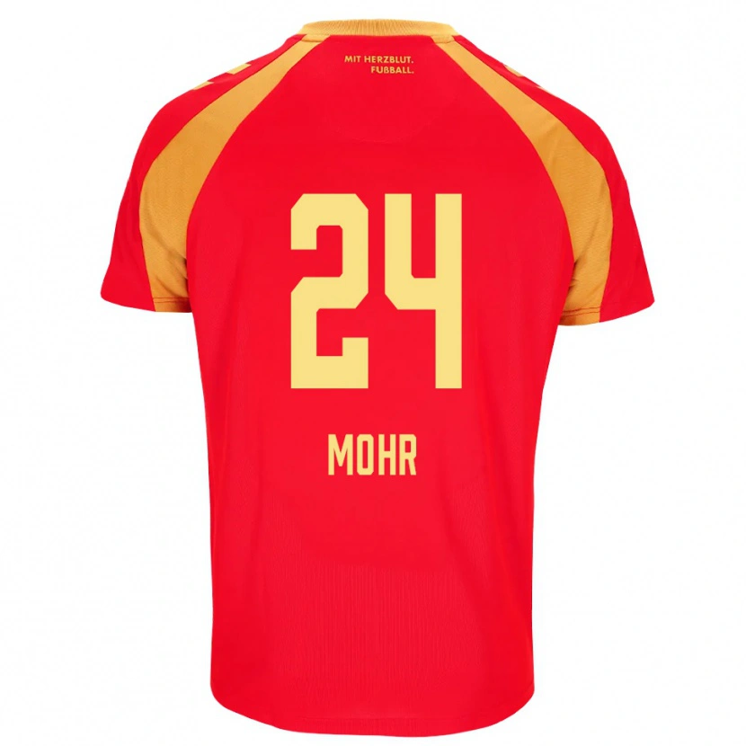 Danxen Niño Camiseta Niklas Mohr #24 Rojo Naranja Negro 2ª Equipación 2026/27 La Camisa