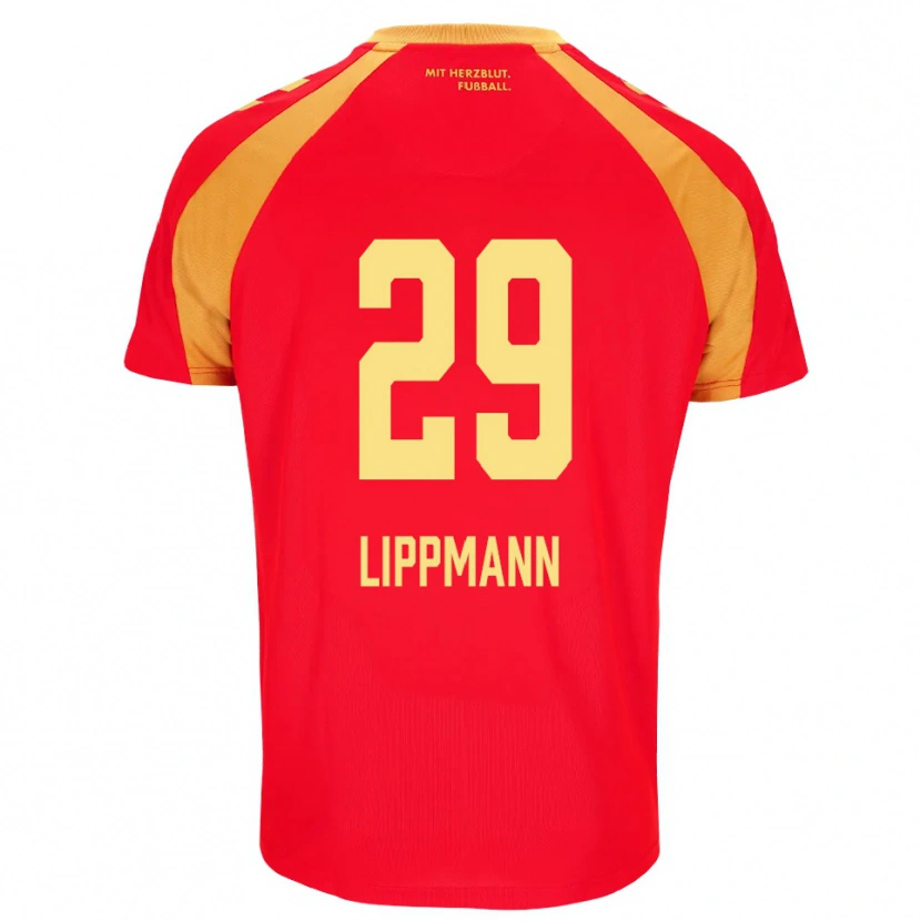 Danxen Niño Camiseta Clemens Lippmann #29 Rojo Naranja Negro 2ª Equipación 2026/27 La Camisa
