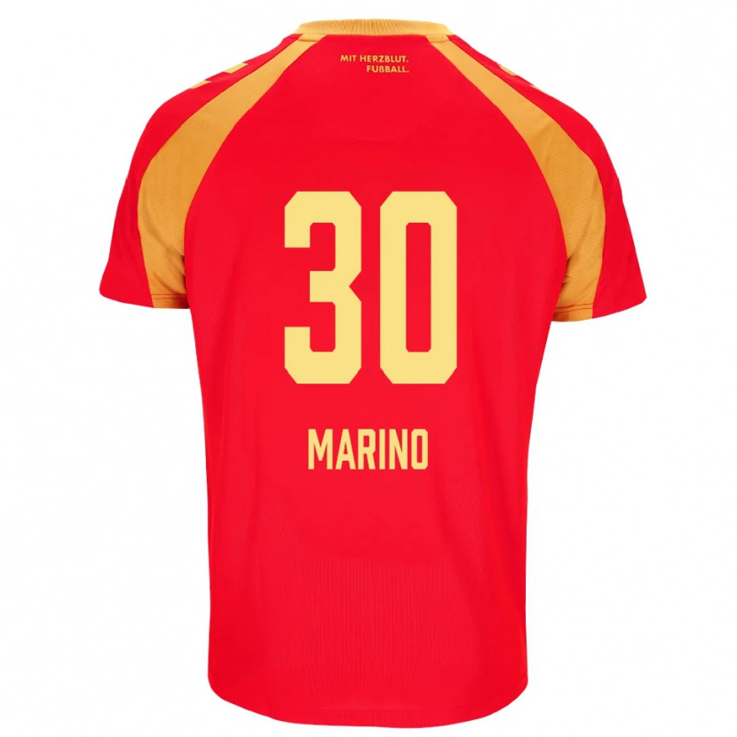 Danxen Niño Camiseta Stefano Marino #30 Rojo Naranja Negro 2ª Equipación 2026/27 La Camisa