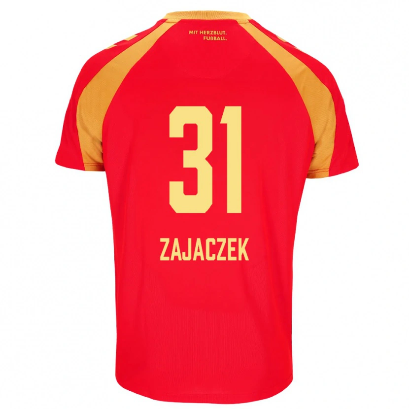 Danxen Niño Camiseta Arne Zajaczek #31 Rojo Naranja Negro 2ª Equipación 2026/27 La Camisa