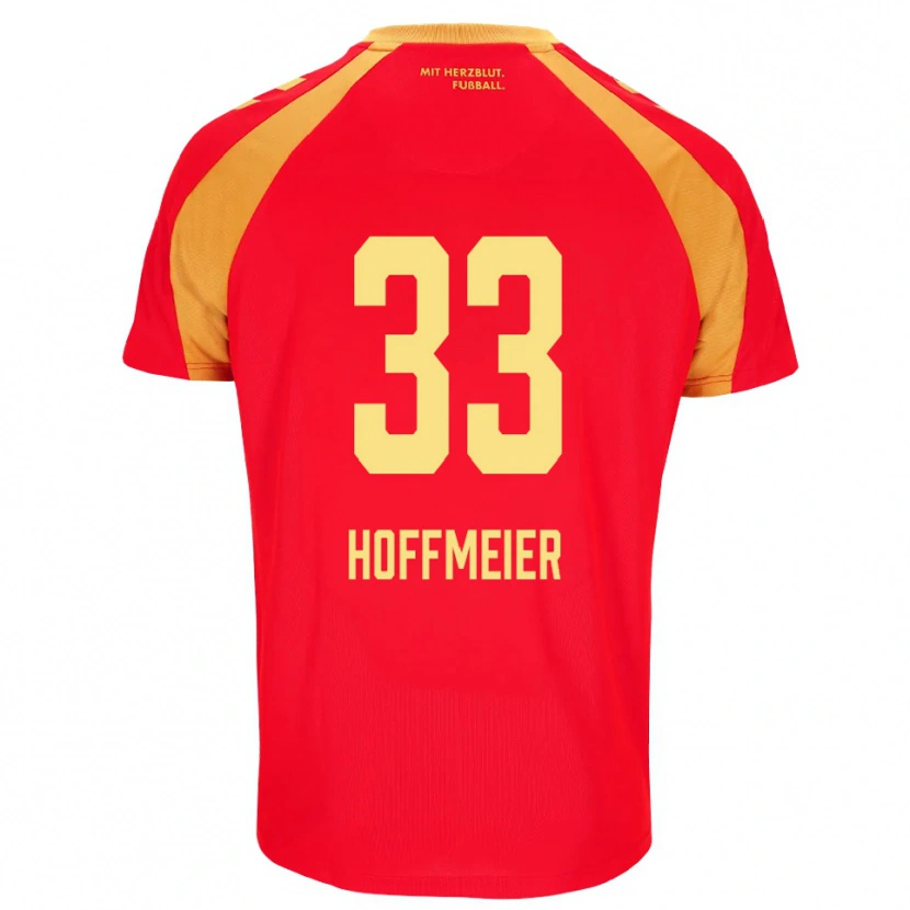 Danxen Niño Camiseta Marcel Hoffmeier #33 Rojo Naranja Negro 2ª Equipación 2026/27 La Camisa