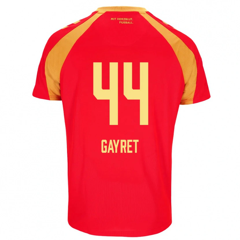 Danxen Niño Camiseta Timur Gayret #44 Rojo Naranja Negro 2ª Equipación 2026/27 La Camisa