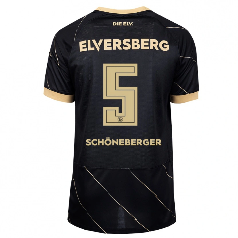 Danxen Niño Camiseta Louis Schöneberger #5 Negro Marrón 2ª Equipación 2026/27 La Camisa
