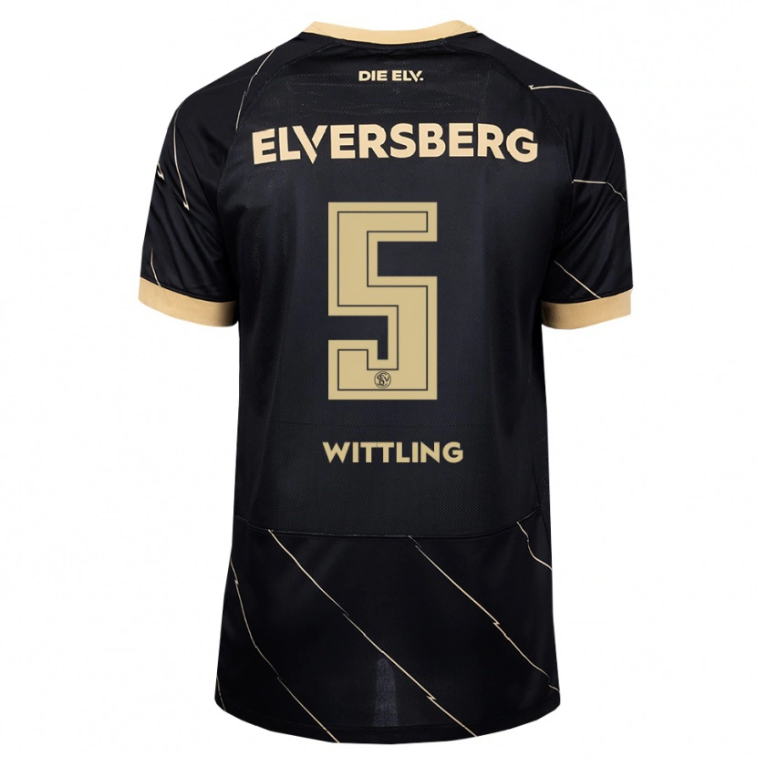 Danxen Niño Camiseta Emilia Wittling #5 Negro Marrón 2ª Equipación 2026/27 La Camisa