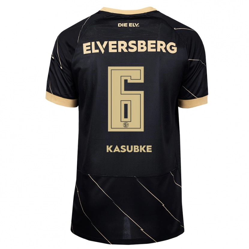 Danxen Niño Camiseta Manuel Kasubke #6 Negro Marrón 2ª Equipación 2026/27 La Camisa