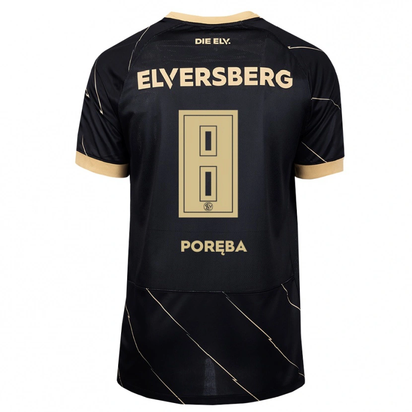 Danxen Niño Camiseta Lukasz Poreba #8 Negro Marrón 2ª Equipación 2026/27 La Camisa