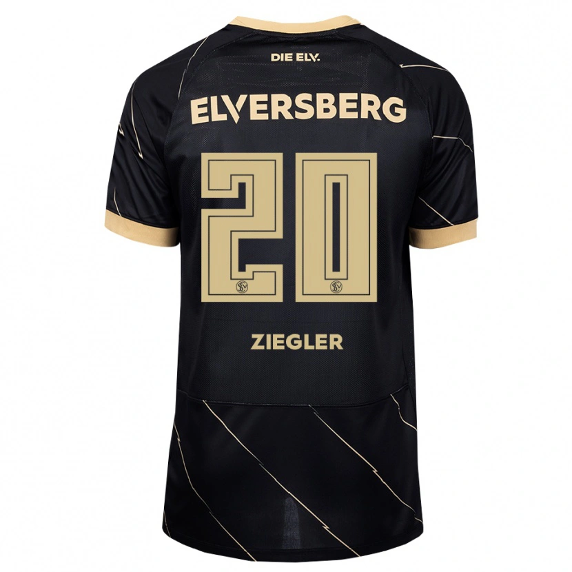 Danxen Niño Camiseta Anton Ziegler #20 Negro Marrón 2ª Equipación 2026/27 La Camisa