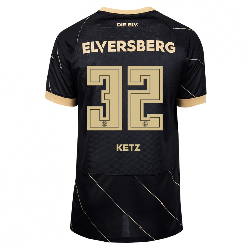 Danxen Niño Camiseta Maas Ketz #32 Negro Marrón 2ª Equipación 2026/27 La Camisa