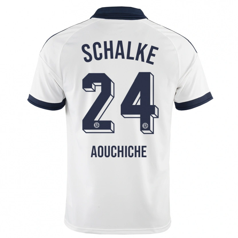 Danxen Niño Camiseta Adil Aouchiche #24 Negro Blanco 2ª Equipación 2026/27 La Camisa