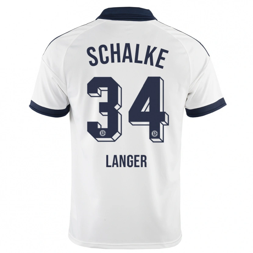 Danxen Niño Camiseta Michael Langer #34 Negro Blanco 2ª Equipación 2026/27 La Camisa