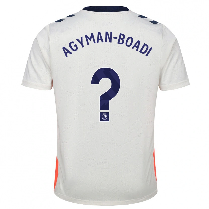 Danxen Niño Camiseta Ivan Agyman-Boadi #0 Blanco Naranja Azul Real 2ª Equipación 2026/27 La Camisa