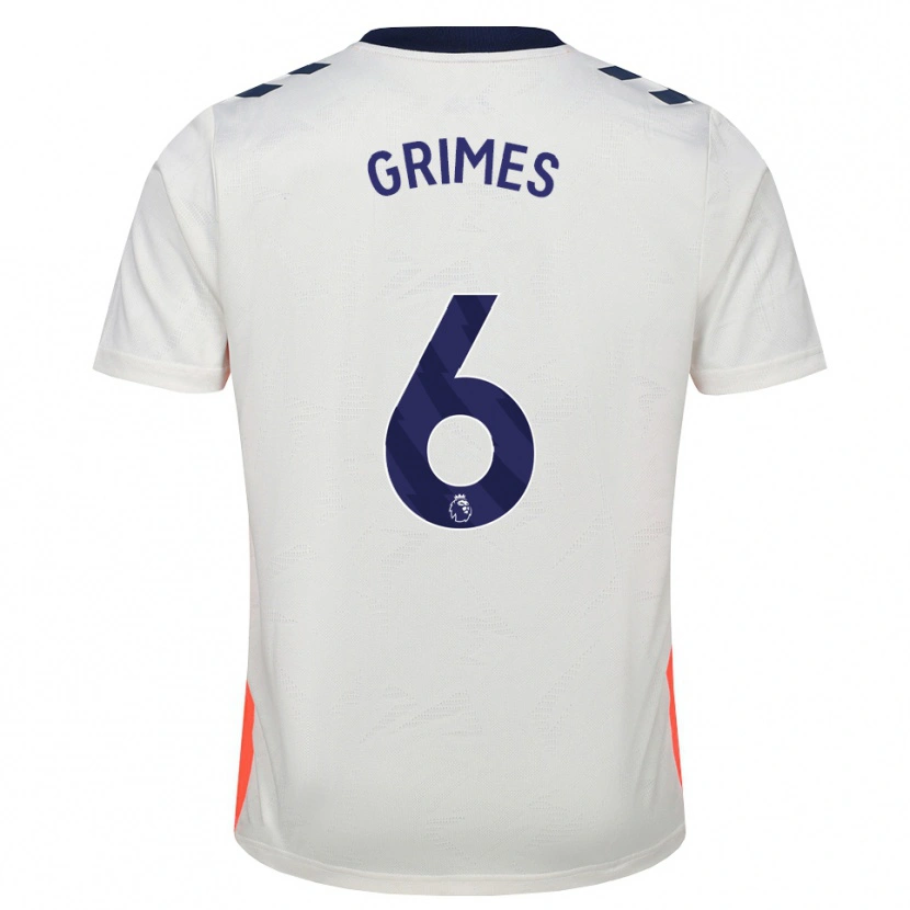 Danxen Niño Camiseta Matt Grimes #6 Blanco Naranja Azul Real 2ª Equipación 2026/27 La Camisa