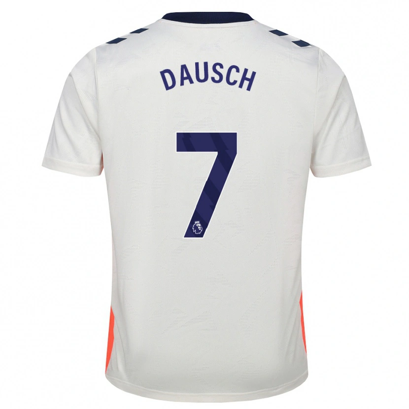 Danxen Niño Camiseta Aidan Dausch #7 Blanco Naranja Azul Real 2ª Equipación 2026/27 La Camisa
