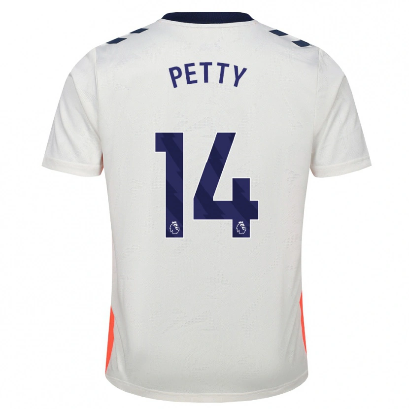 Danxen Niño Camiseta Billy Petty #14 Blanco Naranja Azul Real 2ª Equipación 2026/27 La Camisa