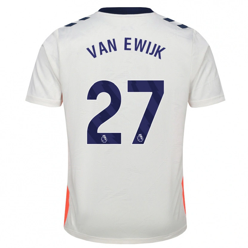 Danxen Niño Camiseta Milan Van Ewijk #27 Blanco Naranja Azul Real 2ª Equipación 2026/27 La Camisa