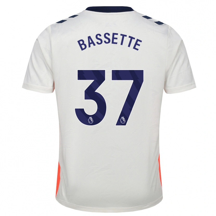Danxen Niño Camiseta Norman Bassette #37 Blanco Naranja Azul Real 2ª Equipación 2026/27 La Camisa