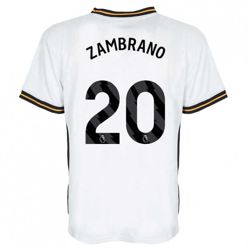 Danxen Niño Camiseta Óscar Zambrano #20 Blanco Naranja Negro 2ª Equipación 2026/27 La Camisa