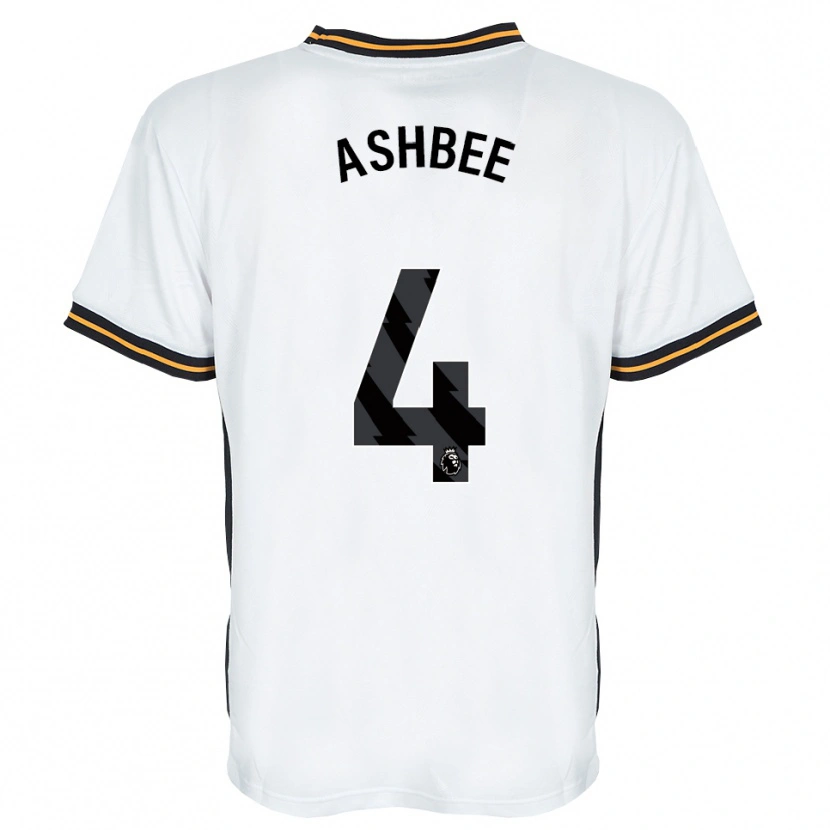Danxen Niño Camiseta Stanley Ashbee #4 Blanco Naranja Negro 2ª Equipación 2026/27 La Camisa