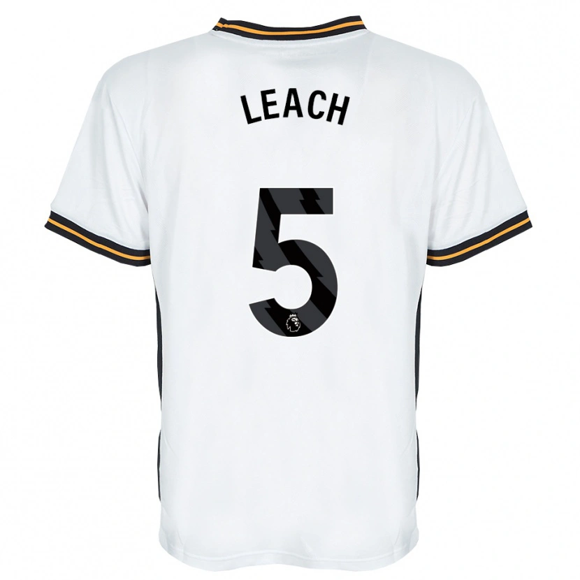Danxen Niño Camiseta Charlie Leach #5 Blanco Naranja Negro 2ª Equipación 2026/27 La Camisa