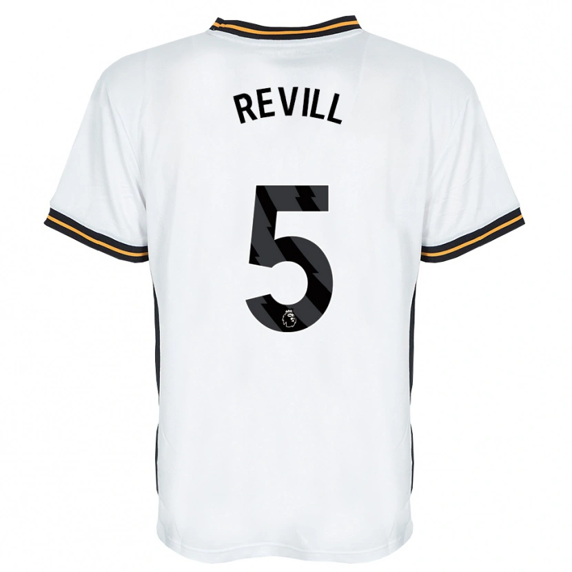 Danxen Niño Camiseta Harry Revill #5 Blanco Naranja Negro 2ª Equipación 2026/27 La Camisa