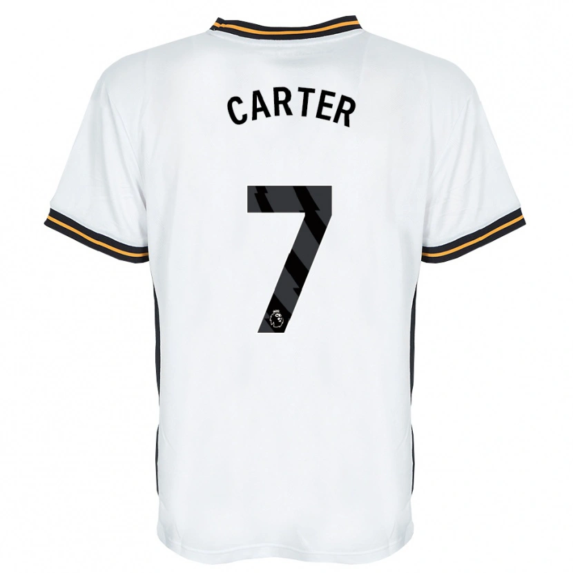 Danxen Niño Camiseta Ramell Carter #7 Blanco Naranja Negro 2ª Equipación 2026/27 La Camisa