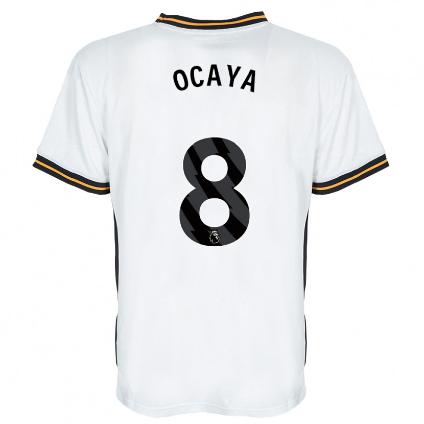 Danxen Niño Camiseta Josh Ocaya #8 Blanco Naranja Negro 2ª Equipación 2026/27 La Camisa