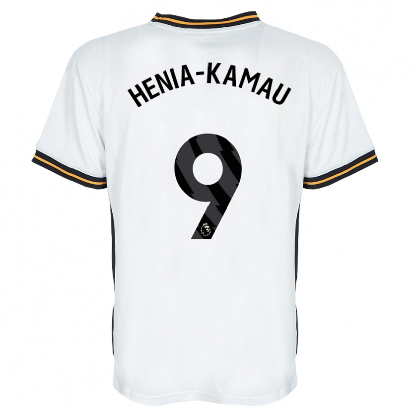 Danxen Niño Camiseta Sammy Henia-Kamau #9 Blanco Naranja Negro 2ª Equipación 2026/27 La Camisa