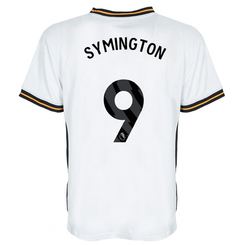 Danxen Niño Camiseta Jo Symington #9 Blanco Naranja Negro 2ª Equipación 2026/27 La Camisa