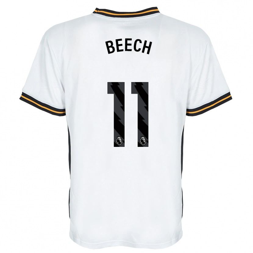 Danxen Niño Camiseta Rebecca Beech #11 Blanco Naranja Negro 2ª Equipación 2026/27 La Camisa