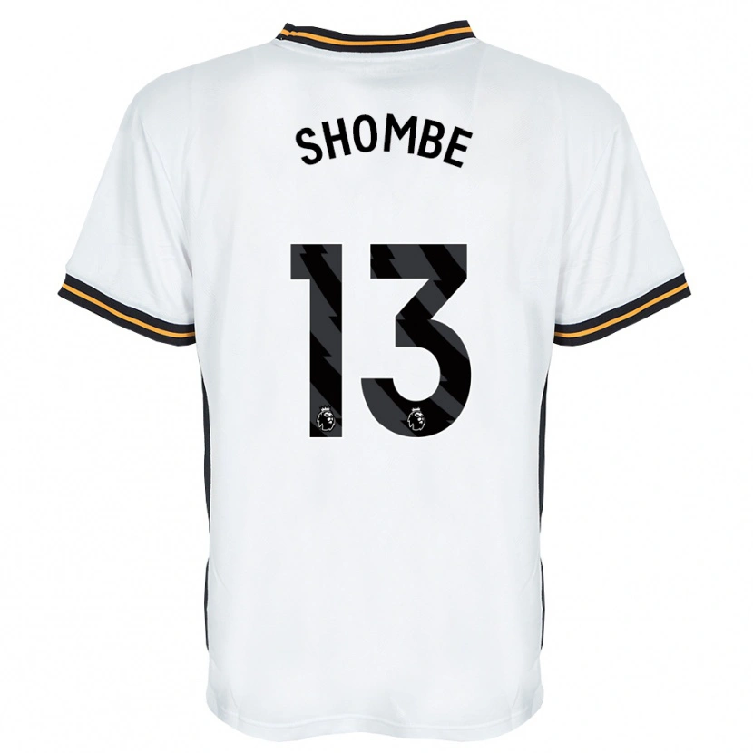 Danxen Niño Camiseta Khiani Shombe #13 Blanco Naranja Negro 2ª Equipación 2026/27 La Camisa