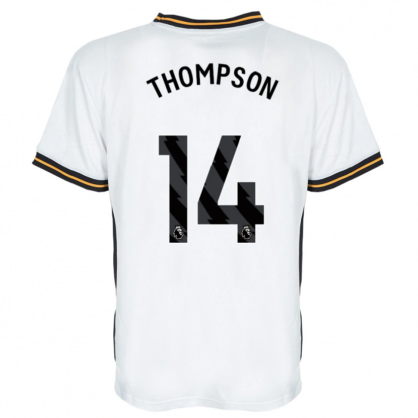 Danxen Niño Camiseta Katie Thompson #14 Blanco Naranja Negro 2ª Equipación 2026/27 La Camisa
