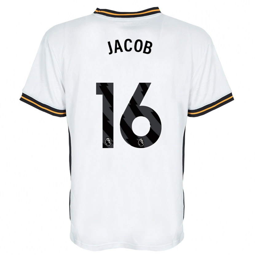 Danxen Niño Camiseta Matty Jacob #16 Blanco Naranja Negro 2ª Equipación 2026/27 La Camisa