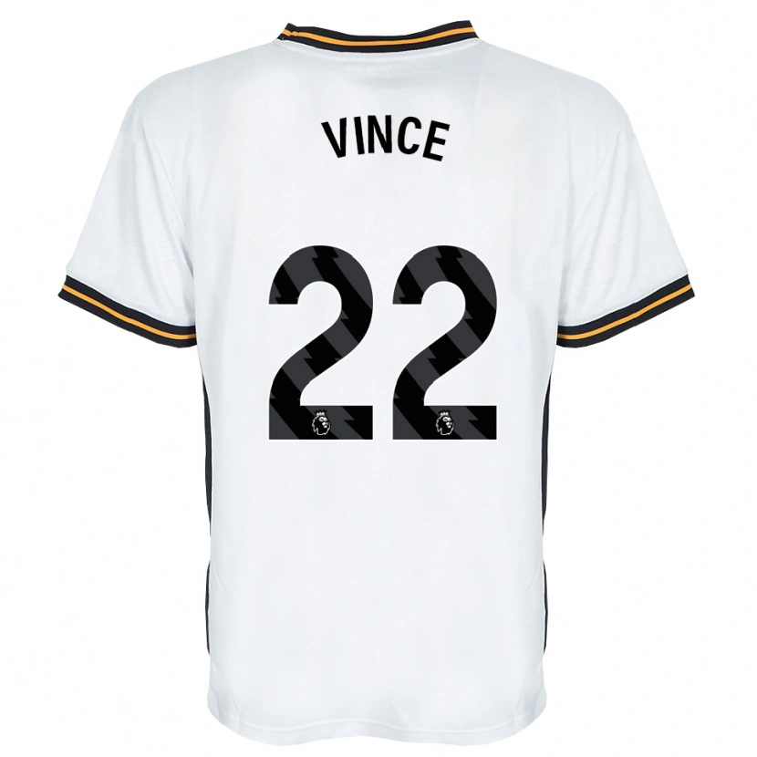 Danxen Niño Camiseta Anna Vince #22 Blanco Naranja Negro 2ª Equipación 2026/27 La Camisa